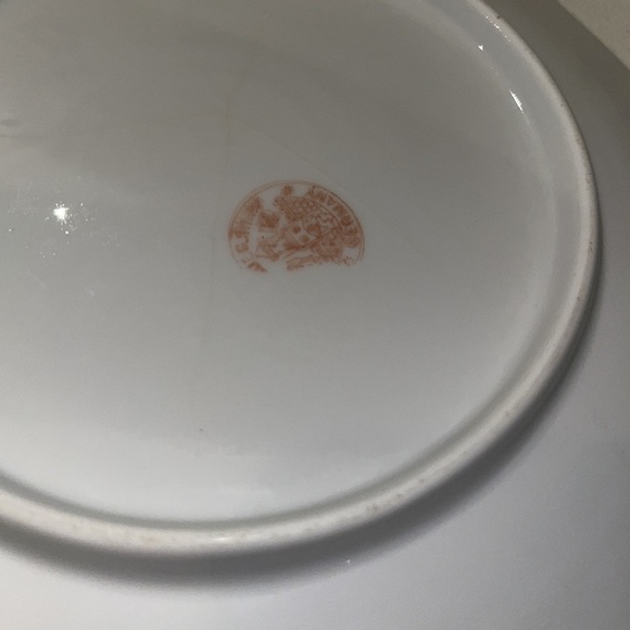 Vintage German Porcelain Hand Painted Floral Decor Plate - Picture 2 of 4